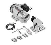 Dividing Head K11-100mm 3-Jaw Chuck 2.6"/65 Mm Center Height Tailstock 6:1 Gear Ratio Universal for Milling Engraving for Professionals