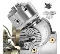 Dividing Head Milling Set with 3-Jaw Chuck and Tailstock, Rotary Indexing Heads for Milling Machines, Precision Milling Machine Accessory