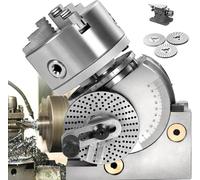 Dividing Head Set 3-jaw Chuck Semi Universal Milling Set with 100/125/160mm Chuck+Tailstock+Dividing Plates, Perfect for Milling, Grinding & Drilling 6Inch