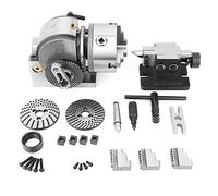 Dividing Head, Sturdy Durable BS-0 Dividing Head 3Jaw 5" Chuck + Tailstock + Dividing Plate CNC Mill for Milling Machine