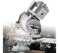 Dividing Head with 24-Hole Indexing Plate, 3 Jaw Universal for Milling Machines, Includes Tailstock for Vertical and Horizontal Rotary Tables