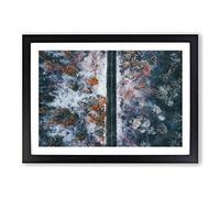 Dividing The Forest Painting Framed Print | A2 Black Framed Wall Art | Ready to Hang | Modern Landscape Picture | Living Room Bedroom Lounge Office