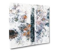 Dividing the Forest Watercolour Canvas Print | Gallery Wrapped 30mm Frame Wall Art | 14x14 inches | Ready to Hang | Modern Landscape Picture | Living Room Bedroom Lounge Office