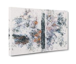 Dividing the Forest Watercolour Canvas Print | Gallery Wrapped 30mm Frame Wall Art | 30x20 inches | Ready to Hang | Modern Landscape Picture | Living Room Bedroom Lounge Office