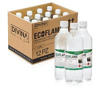Divina Fire x12 Bioethanol 1lt Ecological Fuel Natural odourless Fireplace bio-Fireplace