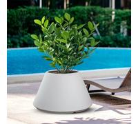 DIVINA GARDEN Indoor Outdoor Plant Resin Vase Round Conical Design d.60x35h Stro