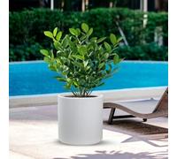 DIVINA GARDEN Resin Vase Outdoor Indoor for Plants Round Cylindrical Design d.36