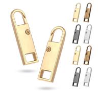 DIVINA VITAE 8PCS Zip Pull, 4 Colors Replacement Zipper Pull Repair Kit Universal Zipper Fixer Repair Accs for Luggage Clothing Suitcase Purses Zipper
