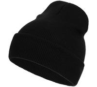 DIVINA VITAE Beanie for Men Women Winter Hats for Men Unisex Cuffed Soft Thick Warm Stretchy Knit Caps (Black)