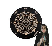 Divination Board Dowsing, Decision Aid Plate Decorative Wooden with Engraving, Ghost Decorations and Ghost Board Game for Theme Parties and Gatherings