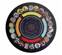 Divination Board - Round Pendulum Mat - Rubber Divination Mat, 8.7 Inch Altar Tarot Table Cloth for Spiritual Healing, Balance of the