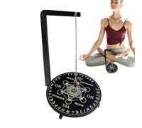 Divination Board - Yes No Pendulum Question Board | Wooden Crystal Base, Dowsing Tool Display, For Tarot Reading_AE, Ritual Altar, Meditation, Energy Work, Spiritual Home Decor Accessories