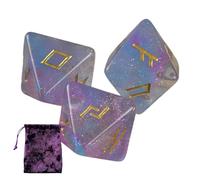 Divination Dice, Astrology Dice | 8 Sided Astrology Dice for Prediction - Polyhedral Astrology Dice Board Game Dice Runic with Drawstring Bag, Divination Accessory
