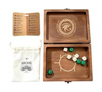 Divination Dice Set, 9 Piece Oracle Runë Dice With Wooden Storage Box