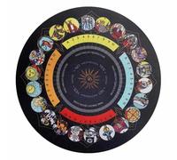 Divination Mat - Oracle Card Mat, Mystical Pattern Print, Soft Material Easy Storage Foldable Design | Esoteric Practice Accessory for Psychic Readings Wiiccaa Rituals Divination Sessionns Home Use