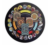 Divination Mat - Tarot Card Cloth - Metaphysical Pendulum Board, Unique Witch Gift for Spiritual Healing, Meditation, 8.7" in Diameter Tumotsit