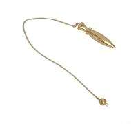 Divination Metal Pendant for Copper Divining Rod, Gold-Tone Finding Tool for Metal Detection, Lightweight Portable Dowsing Instrument ((B)