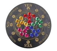 Divination Pendulum Board, Seven Star Pendulum Board, Divination Board Wooden Pendulum Board for Dowsing - Metaphysical Round Altar Decoration for Home and Bedroom