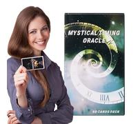Divination Tarot Cards, Fortune Telling Game Card, 4.13x2.44 Inch Mystical Timing Oracle Deck & Lightweight Builds, Entertainment Board Games for Friends Gathering, Tools Spiritual Practice