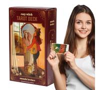 Divination Tarot Deck, Oracle Card Set, Spiritual Tool with Beginner Guidance, Meditation Aid with Portable Build, 4.13x2.48 inches Board Game, Mystical Accessory for Family Lifestyle Exploration Use