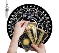 Divination Tools - Eco Friendly Rubber 22cm Diameter | Metaphysical Chart Board | Witch Seance Spirit Divination Mat | Paranormal Guidance Ritual Accessory For Spiritual Practice Meditation
