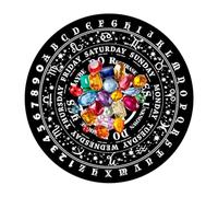 Divination Tools - Eco Friendly Rubber 22cm Diameter | Metaphysical Chart Board | Witch Seance Spirit Divination Mat | Paranormal Guidance Ritual Accessory For Spiritual Practice Meditation