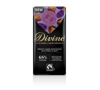 Divine 68% Dark Chocolate With Fruit and Nut, 90 g bar (pack of 15)