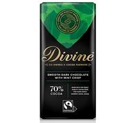 Divine 70% Dark Chocolate with Mint Crisp 90g