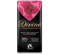 Divine 70% Dark Chocolate with Raspberries - 90g