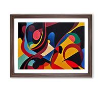 Divine Abstract Art Framed Print | A2 Walnut Framed Wall Art | Ready to Hang | Abstract Fantasy Picture | Living Room Bedroom Lounge Office