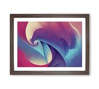 Divine Abstract Fractals Framed Print | A4 Walnut Framed Wall Art | Ready to Hang | Abstract Fantasy Picture | Living Room Bedroom Lounge Office