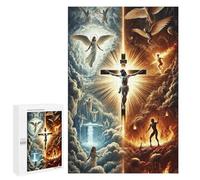 Divine And Demonic Confrontation Wooden Jigsaw Puzzle for Adults - 1000 Uniquely Shaped Pieces, in Great Gift for Teenager Age 12 Years Up 1000 PCS