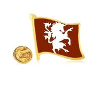 Divine Animals Foreign Ferocious Ability Unicorn Golden Metal Flag Lapel Pin Badge