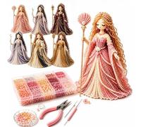 Divine Beaded Goddess Kit - 3D Mythology-Inspired Figurine Craft Set with Beads and Instructions, Handcraft Weaving Bundle, Mythological Miniature, Creative Art Project for Adults & Teens (#B)