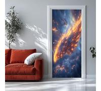 Divine Bird Door Stickers for Interior Doors - FlameDoor Mural Peel and Stick Self-Adhesive Removable for Bedroom, Living Room, House Decoration 90x200cm