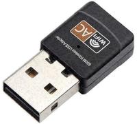 Divine Blue WiFi Adapter for Desktop pc, AC600 Mbps Dual Band 2.4/5Ghz USB Wi-Fi dongle, 802.11 Black USB Wi-Fi Adapter for PC, Laptop, MacBook, and Windows 10, Support.