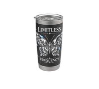 Divine Butterfly with Stars Cool Blue Celestial Glacier Art Stainless Steel Insulated Tumbler