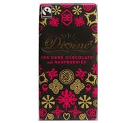Divine Chocolate Dark Choc with Raspberries 100g