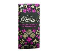 Divine Chocolate Dark Chocolate With Raspberries 3.5 Oz (Pack of 10)