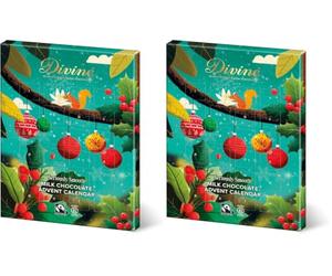Divine Chocolate FAIR Trade Milk Chocolate Advent Calendar 85g (Pack of 2)