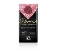 DIVINE CHOCOLATE FAIR TRADE Dark Bar with Pink Himalayan Salt 90g (PACK OF 15)