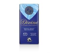 Divine Chocolate Fairtrade High Cocoa 45% Milk Chocolate Bar 90g