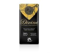 Divine Chocolate Vegan Fairtrade 70% Dark Chocolate 90g
