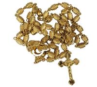 Divine Creations Goa Special Brass Beads Rosary for Praying | Golden Catholic Praying Brass Rosary