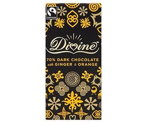 Divine | Dark Choc with Ginger & Orange | 2 x 90g
