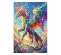 Divine Dragon 1000 Pc Classic Jigsaw Puzzle Magical Animals Puzzle for Adults Hard Challenging Hobby Home Decor Poster Recycled Material 1000 PCS