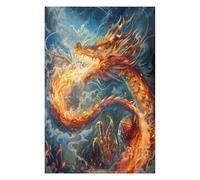 Divine Dragon 1000 Piece Jigsaw Puzzle for Adults Magical Animals Meditation Aid Mindful Practice Detailed Design for Yoga Enthusiasts 1000 PCS