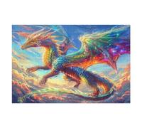 Divine Dragon 1000 Piece Jigsaw Puzzle for Adults Magical Animals Rainy Day Activity Mindful Relaxation Precision Cut Pieces Unique Gift Wall Art Decor 1000 PCS