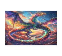 Divine Dragon 1000 Piece Premium Jigsaw Puzzle Magical Animals Adult Jigsaws Brain Training Hobby Home Decor Winter Gift Unique Shaped Recycled Cardboard 1000 PCS