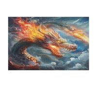 Divine Dragon 1000 Pieces Jigsaw Puzzles Magical Animals For Men Educational Decompression Adults Anxiety Memory Care Mothers Valentines Premium Cardboard 1000 PCS
